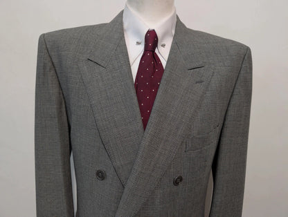 Sublime costume croisé gris en laine