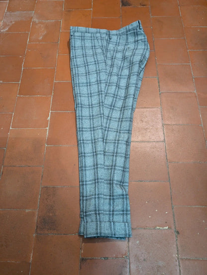 Magnifique costume gris a carreaux en flanelle