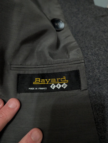 Légendaire costume croisé gris en flanelle lourde
