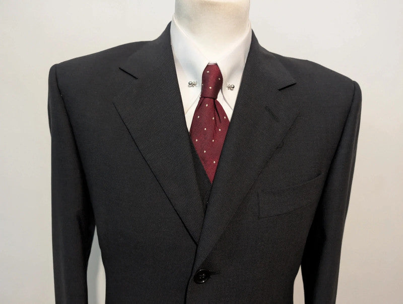 Classique costume 3 pièces gris en laine