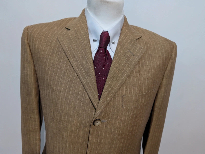 Spectaculaire costume pinstripe en lin