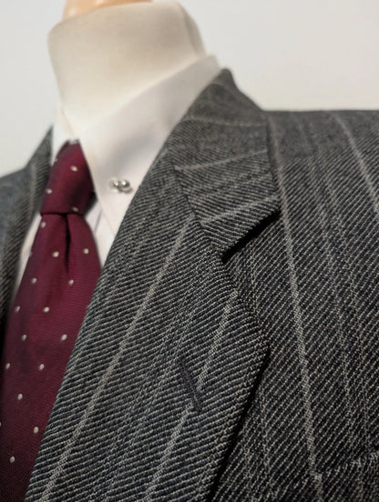 Wonderful pinstripe suit in heavy flannel