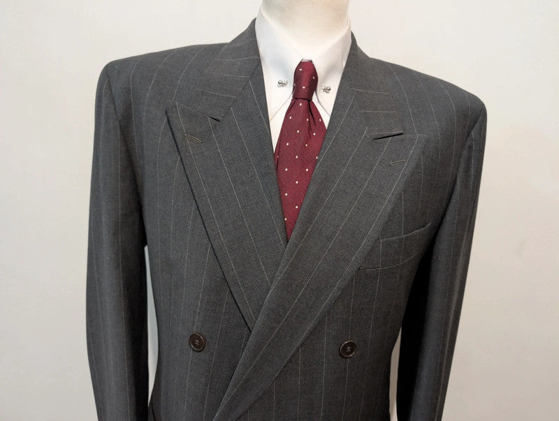 Terrifiant costume croisé chalkstripe en laine froide