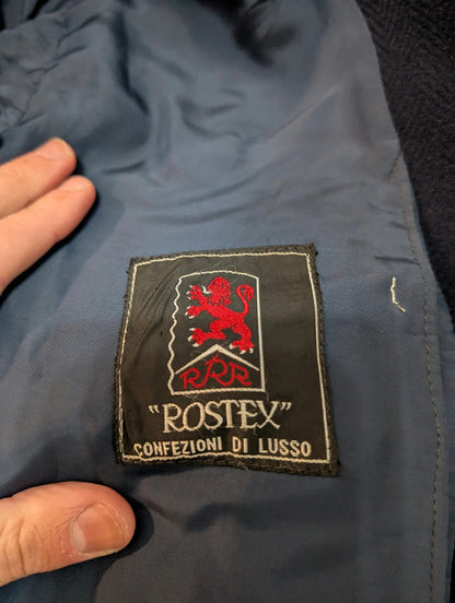 Formidable manteau bleu marine en laine