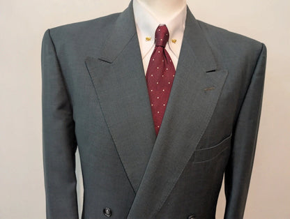 Élégant costume vert bleu en laine froide