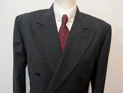 Fabuleux costume croisé gris en laine