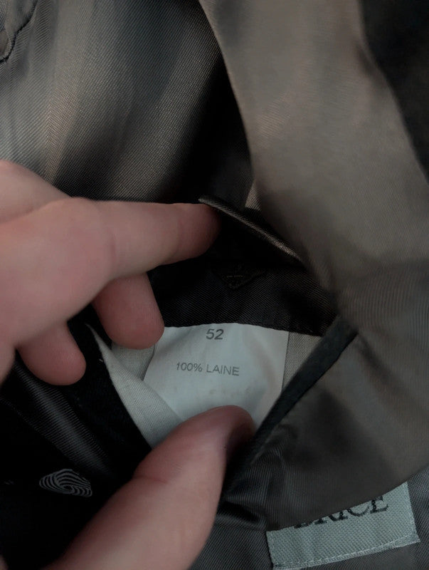 Légendaire costume croisé gris vert en flanelle