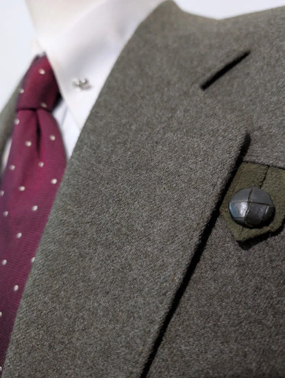 Impressionnante veste verte en flanelle lourde