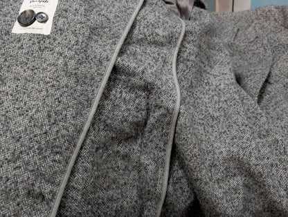 Magnifique manteau polo coat croisé gris en laine