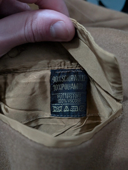 Formidable manteau loden camel en laine
