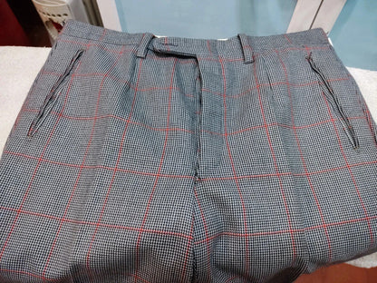 Petit costume gris a carreaux en laine