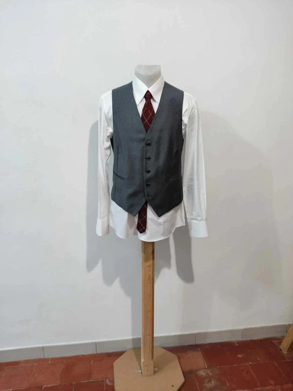 3 piece grey flannel suit