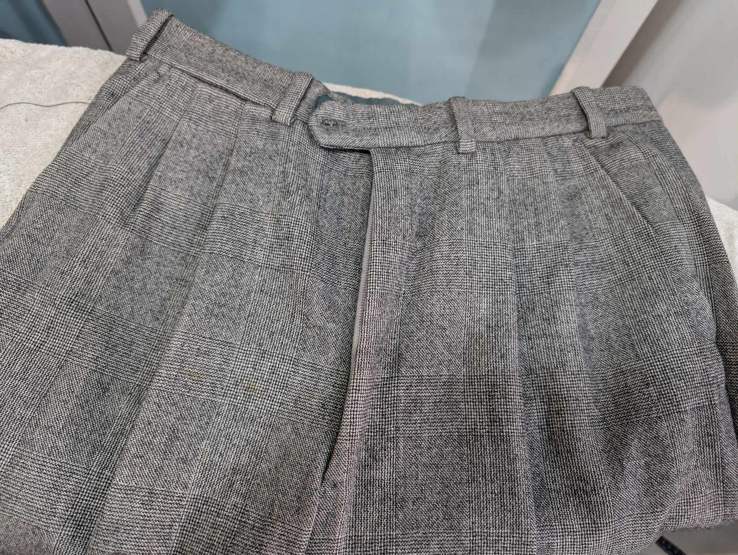 Ancien costume croisé bespoke en flanelle