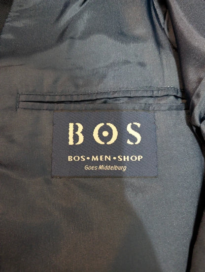 Génial costume 3 pièces bleu marine en laine