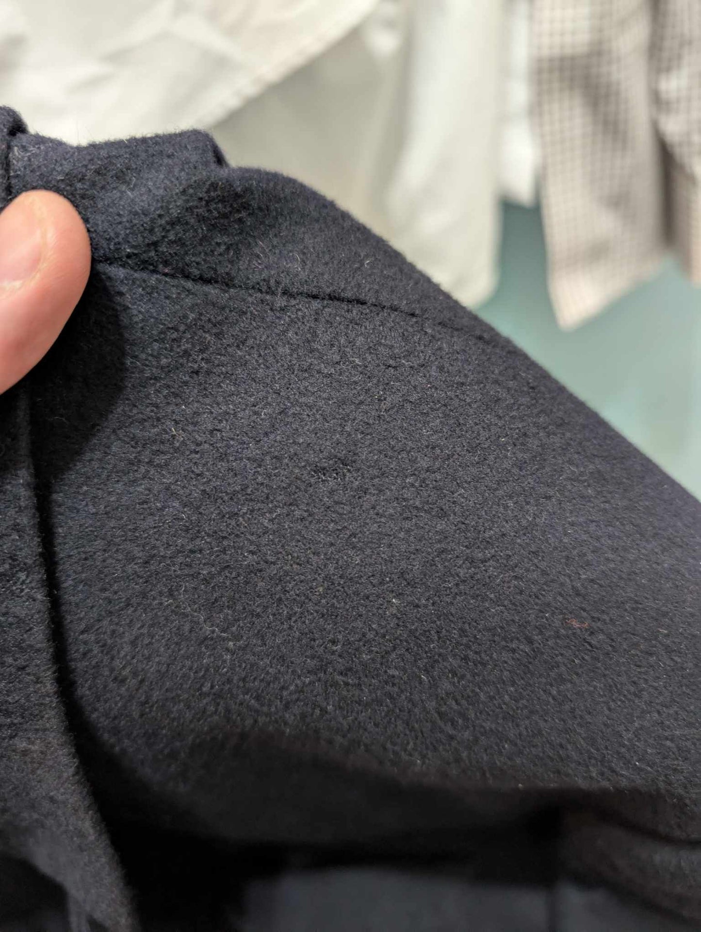 Exceptionnel manteau croisé bleu marine