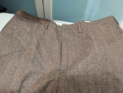 Génial costume 3 pièces marron en tweed