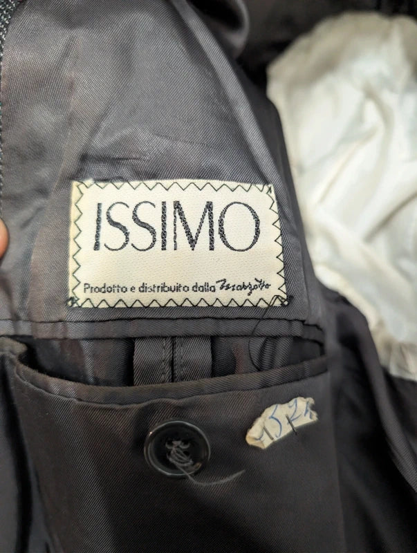 Ancien costume gris a carreaux en laine