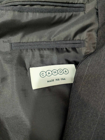 Méchant costume croisé pinstripe en laine