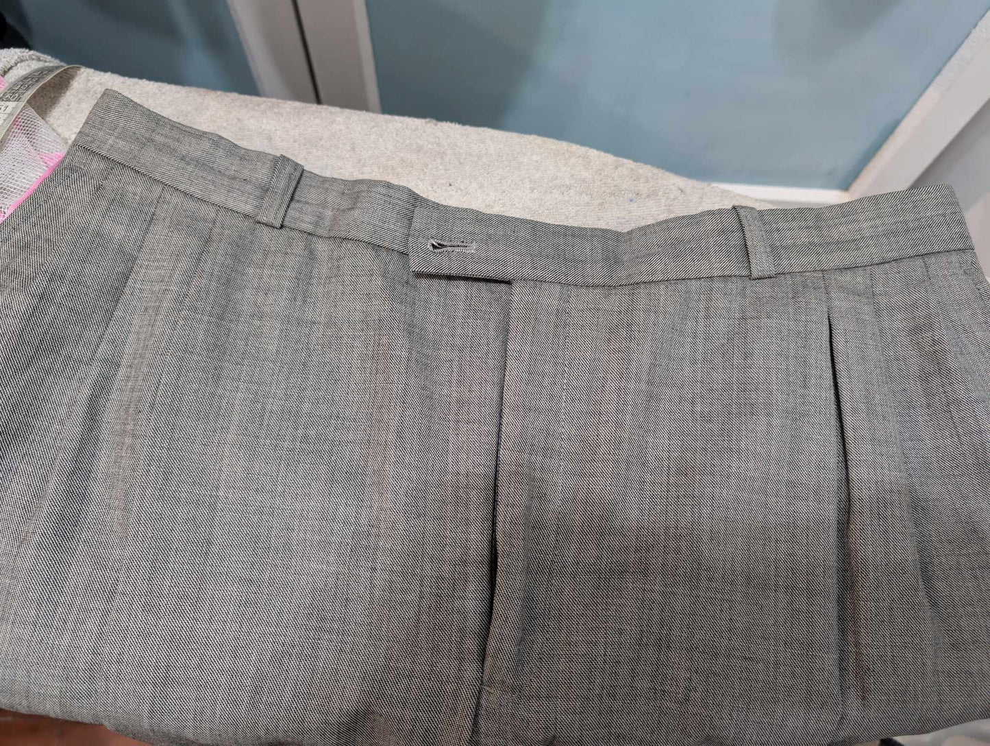 Magnifique costume croisé gris anthracite en laine