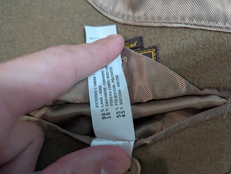Lumineux manteau croisé camel en laine