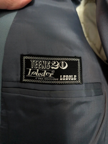 Elegante hellblaue Wolljacke