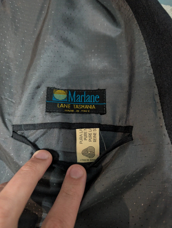 Légendaire costume croisé gris en laine froide