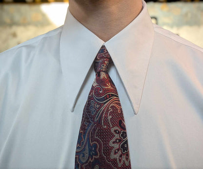 Superior double-twisted cotton point collar shirt