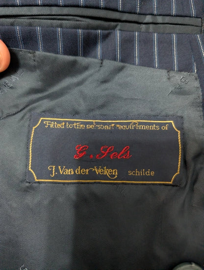 Extraordinaire costume croisé pinstripe en laine