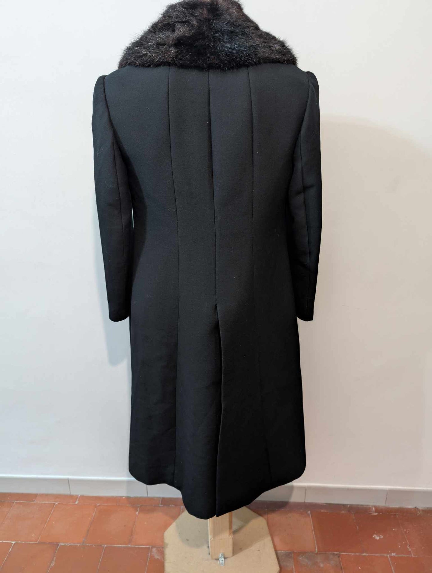 Mignon manteau croisé noir femme