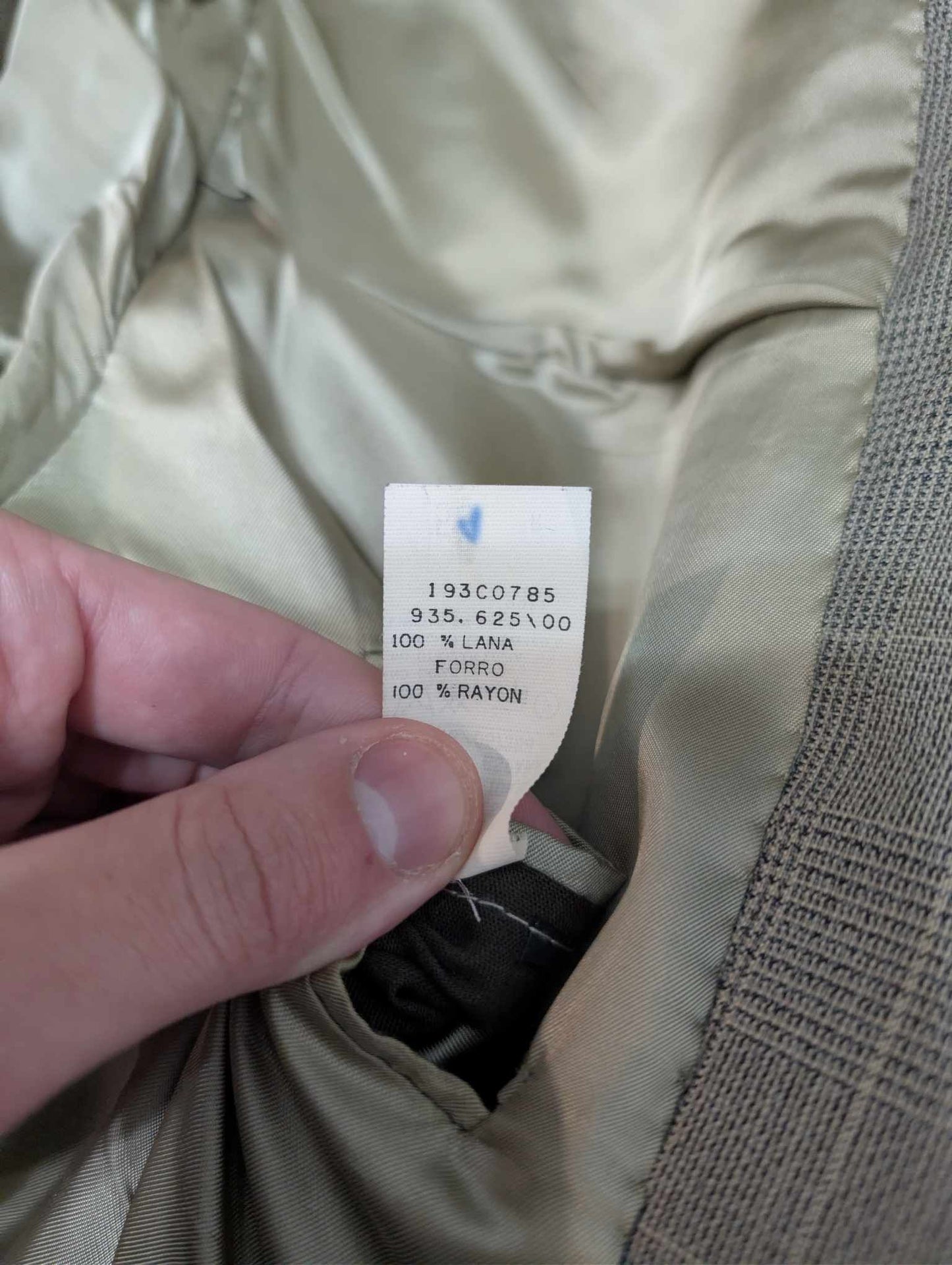 Magnifique costume croisé à carreaux en laine