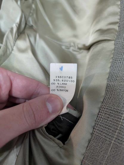 Magnifique costume croisé à carreaux en laine