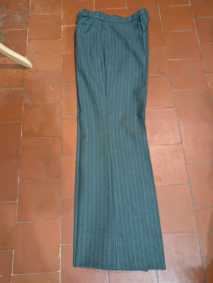 Redoutable costume pinstripe vert en flanelle