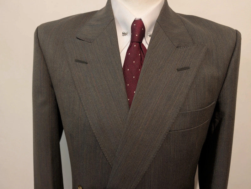 Beautiful gray double-breasted suit