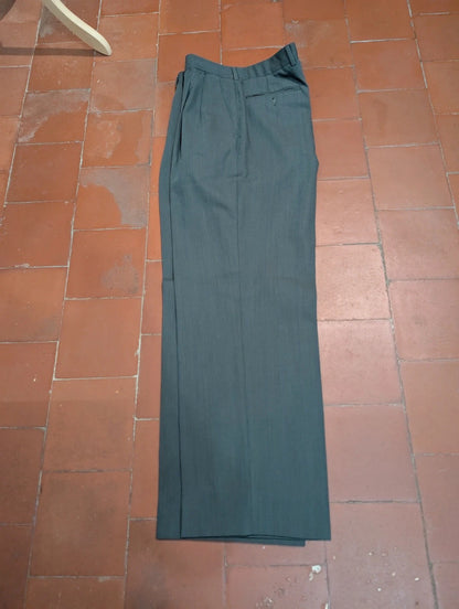 Mignon Costume gris vert a rayure en laine légère