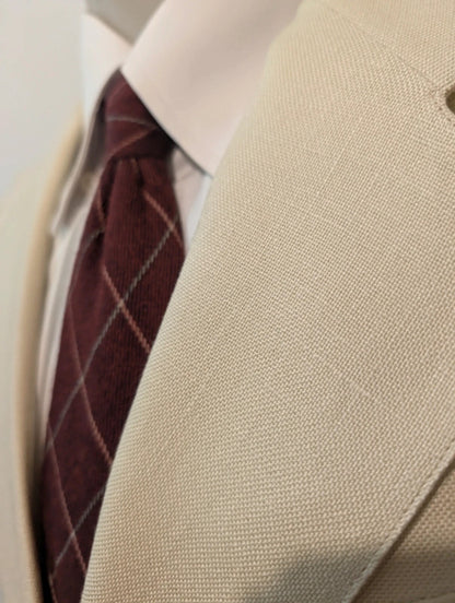 Merveilleux costume crème en laine