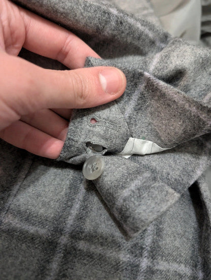 Magnifique costume gris a carreaux en flanelle