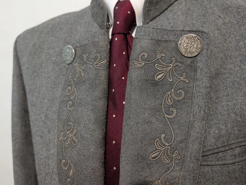 Magnifique costume gris en flanelle