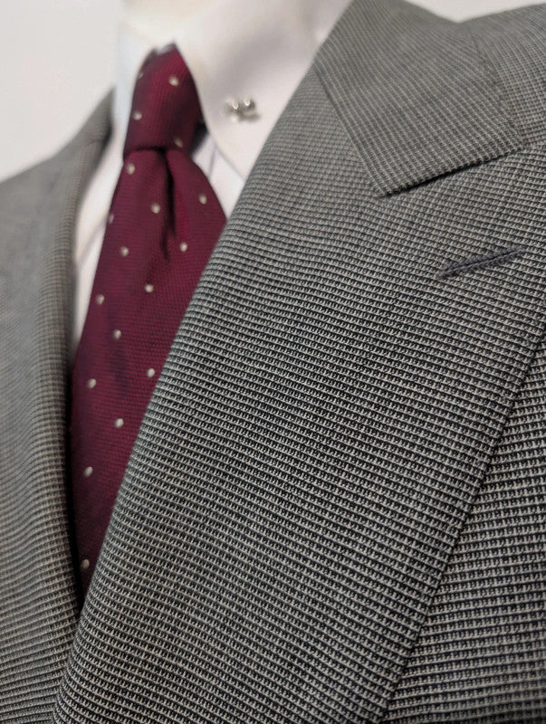 Sublime costume croisé gris en laine