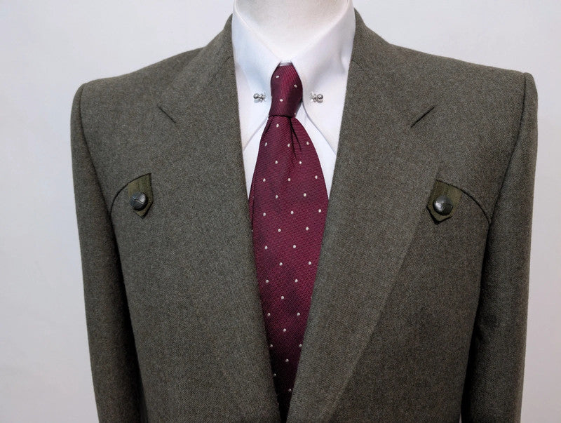 Impressionnante veste verte en flanelle lourde