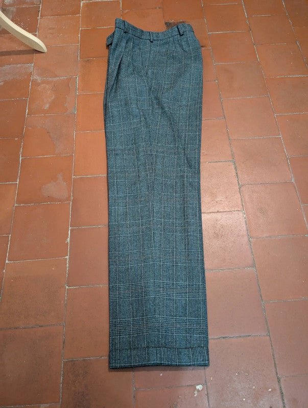 Small double-breasted flannel suit