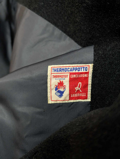 Ravissant manteau croisé gris en laine lourde