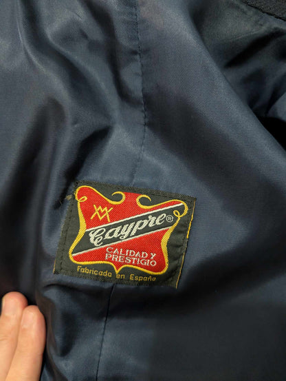 Magnifique manteau croisé bleu marine en laine