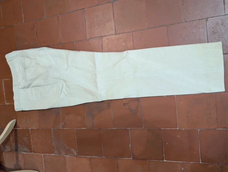 Beige linen suit