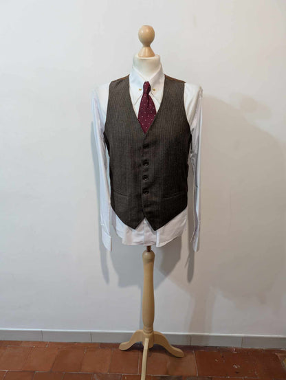 Redoutable costume 3 pièces de couleurs marron en laine