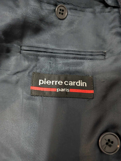 Sublime costume croisé bleu marine en laine