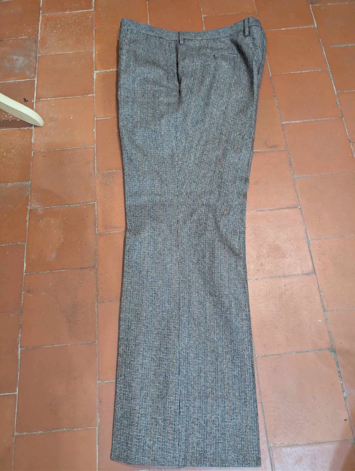 Génial costume 3 pièces marron en tweed