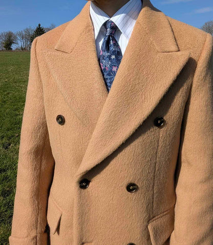 [Edition limité] Manteau croisé Camel en Laine/Alpaga