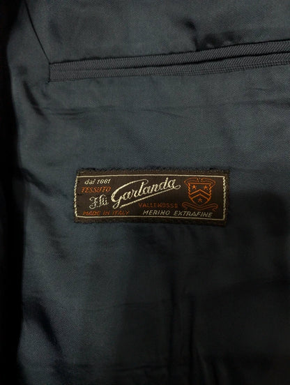 Eleganter marineblauer Zweireiheranzug aus Wolle