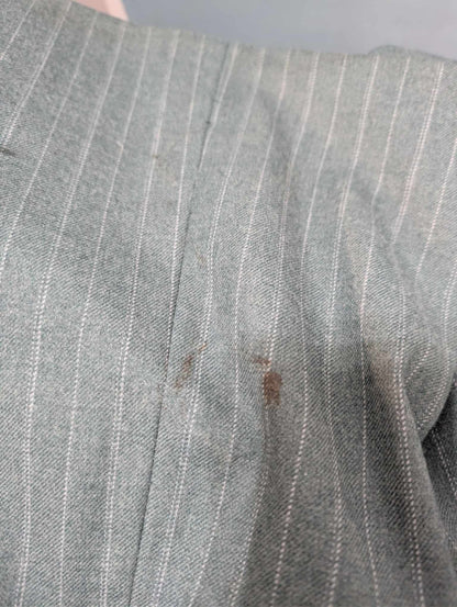 Redoutable costume pinstripe vert en flanelle