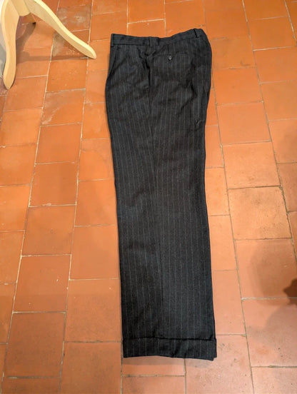 Formidabler Kostümanzug aus schwerem Kreidestreifen-Flanell